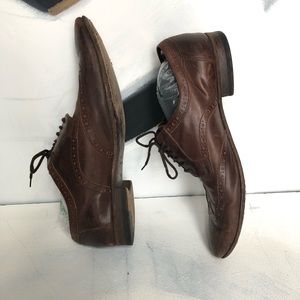 Boss Orange Med Brown Wing Tip Leather Dress Shoes